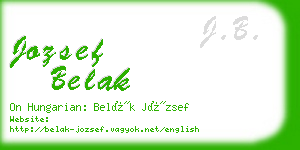 jozsef belak business card